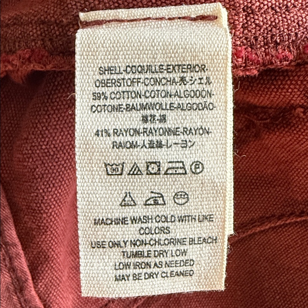 Free People 💐 high waisted brick red slim flare jeans - Picture 14 of 14